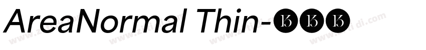 AreaNormal Thin字体转换